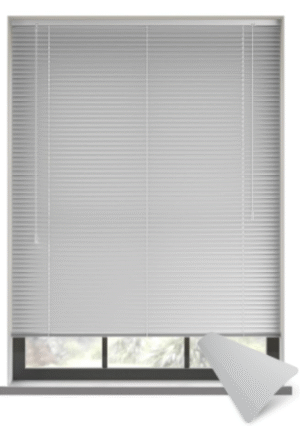 Venetian Blinds 25mm Aluminum - Silver Grey - 0.6M x 1.6M